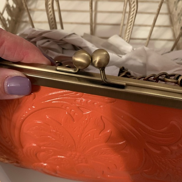 Patricia Nash Potenza Leather clutch frame bag - Picture 7 of 8